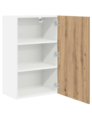 Armadio pensile Riga Rovere Artigiano e Bianco 50 x 31 x 80 cm