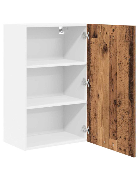 Armadio pensile Riga Rovere Affumicato e Bianco 50 x 31 x 80 cm