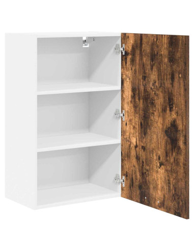 Armadio pensile Riga Rovere Affumicato e Bianco 50 x 31 x 80 cm