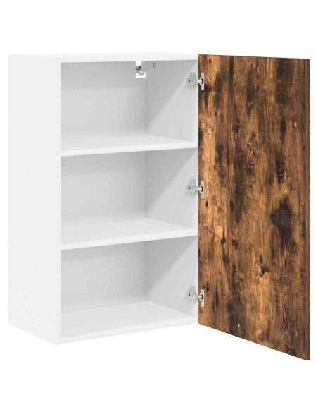 Armadio pensile Riga Rovere Affumicato e Bianco 50 x 31 x 80 cm