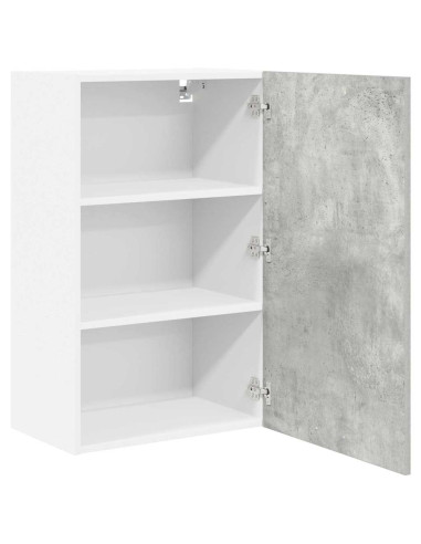 Armadio pensile Riga Grigio Cemento e Bianco 50 x 31 x 80 cm