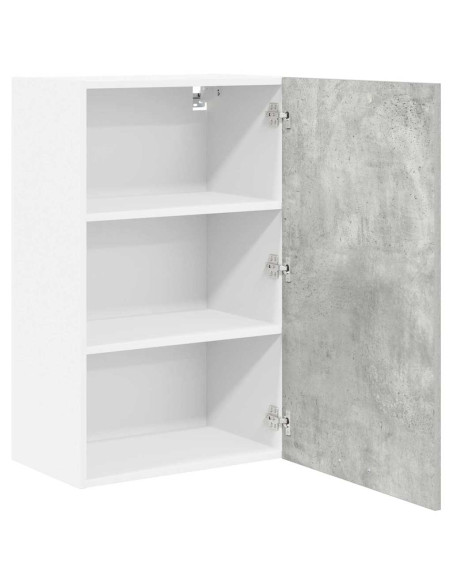 Armadio pensile Riga Grigio Cemento e Bianco 50 x 31 x 80 cm