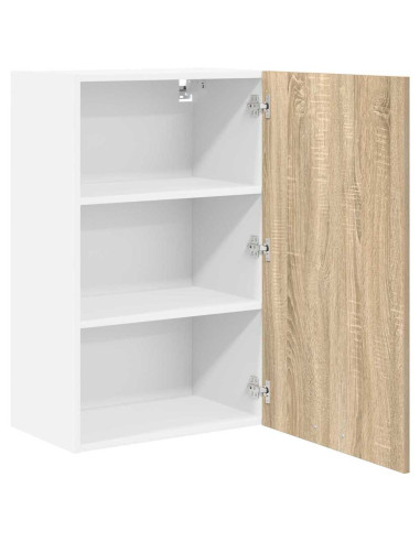 Armadio pensile Riga Quercia Sonoma e Bianca 50 x 31 x 80 cm