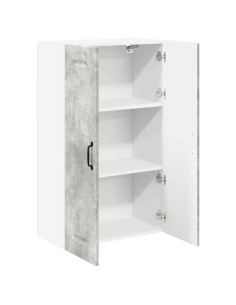 Pensile cucina con lo scaffale Grigio cemento 60 x 31 x 100 cm