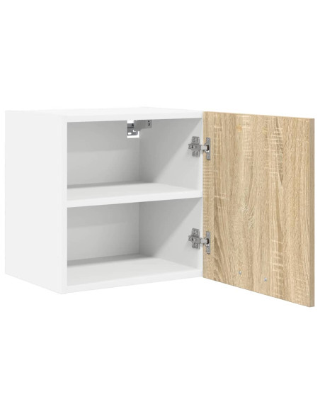 Armadio pensile con porta Riga 2 pcs Quercia Sonoma e Bianca