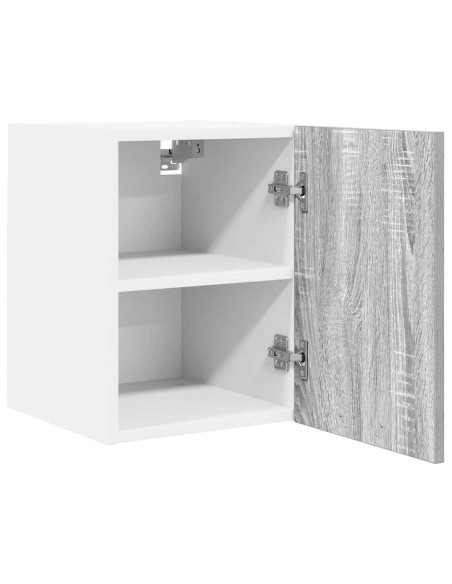 Armadio pensile Riga Grigio Sonoma e Bianco 30 x 31 x 40 cm