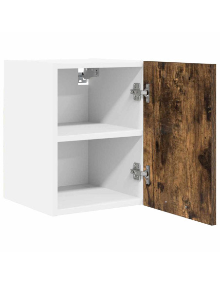 Armadio pensile Riga Rovere Affumicato e Bianco 30 x 31 x 40 cm