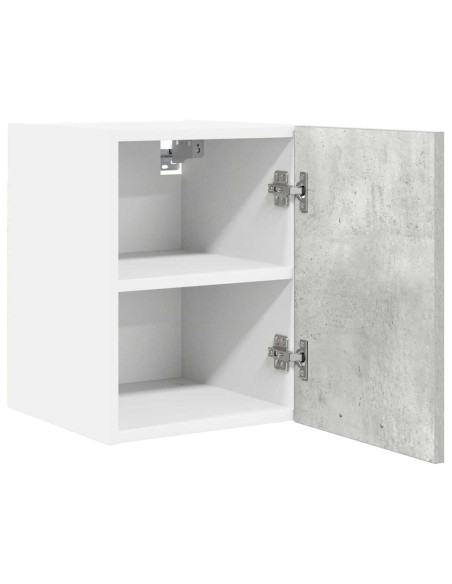 Armadio pensile con porta Riga 2 pcs Grigio Cemento e Bianco