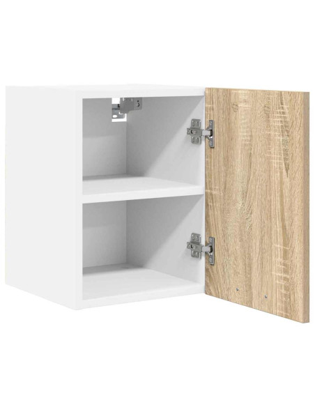 Armadio pensile con porta Riga 2 pcs Quercia Sonoma e Bianca