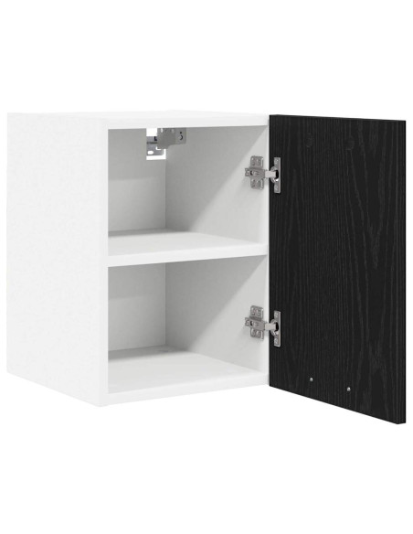 Armadio pensile con porta Riga 2 pcs Rovere Affumicato e Bianco