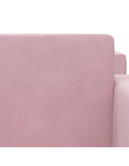 Divano per Bambini Rosa in Morbido Peluche