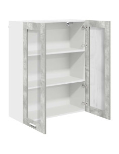 Armadio pensile con porta Riga Grigio cemento 80 x 31 x 100 cm