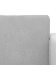 Divano per Bambini Grigio Chiaro in Morbido Peluche