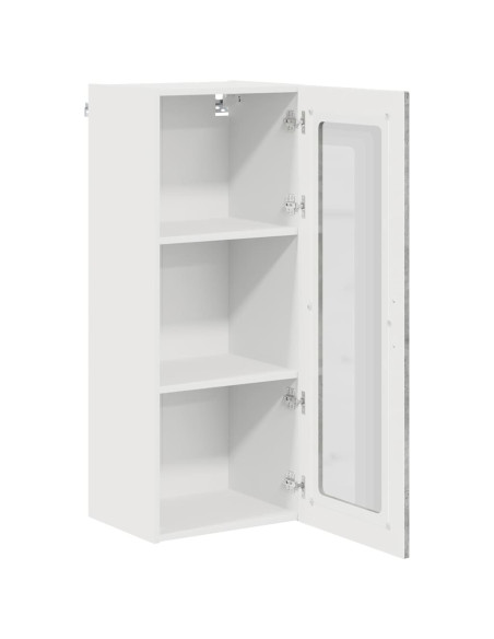 Pensile cucina con lo scaffale Grigio cemento 40 x 31 x 100 cm