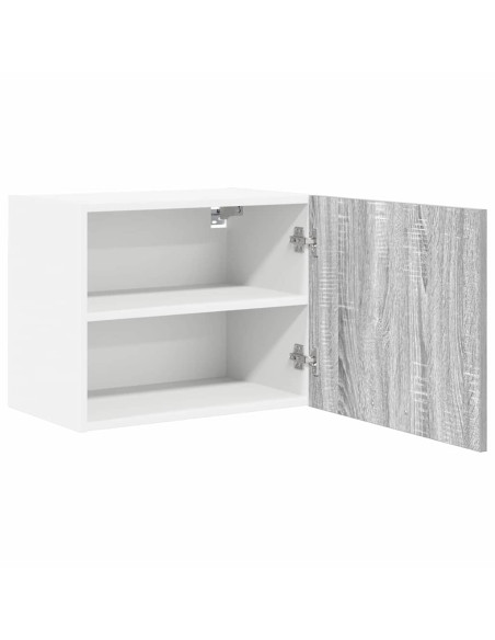 Armadio pensile con porta Riga 2 pcs Grigio Sonoma e Bianco