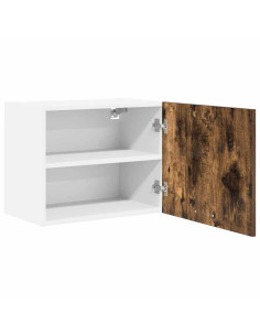 Armadio pensile con porta Riga 2 pcs Rovere Affumicato e Bianco