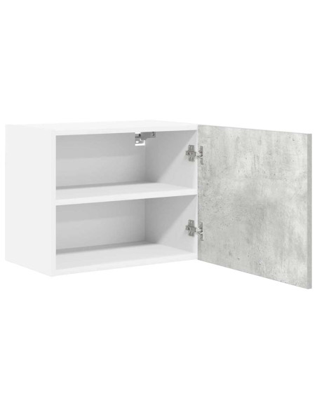 Armadio pensile Riga Grigio Cemento e Bianco 50 x 31 x 40 cm