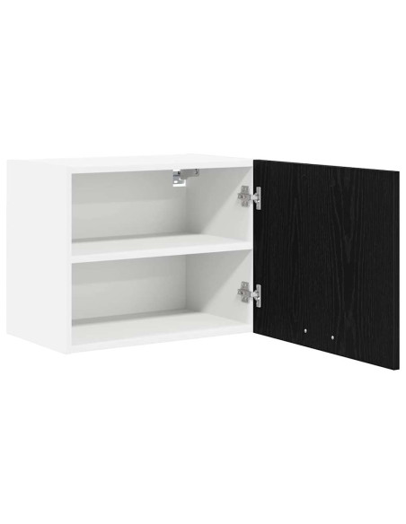 Armadio pensile con porta Riga 2 pcs Rovere Affumicato e Bianco