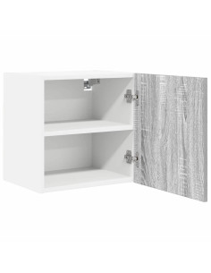 Armadio pensile Grigio Sonoma e Bianco 40 x 31 x 40 cm