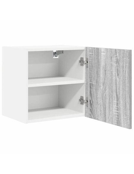 Armadio pensile Riga Grigio Sonoma e Bianco 40 x 31 x 40 cm