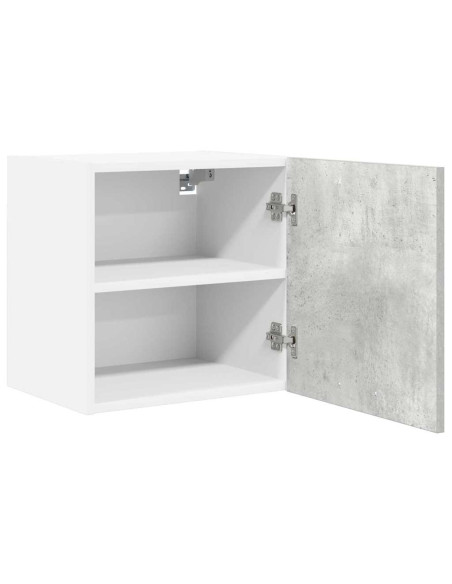 Armadio pensile con porta Riga 2 pcs Grigio Cemento e Bianco