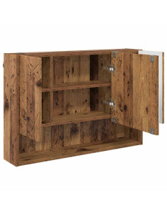 Mobiletto per specchio con porta Legno vecchio 80 x 17 x 55 cm