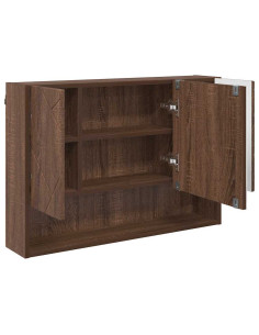 Mobiletto per specchio da bagno Rovere marrone 80 x 17 x 55 cm