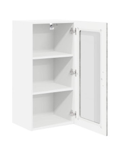 Pensile cucina 2 pcs Grigio cemento 40 x 31 x 80 cm