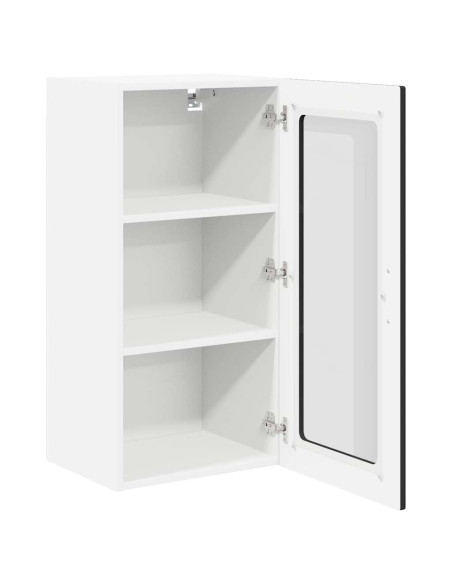 Pensile cucina 2 pcs Nero 40 x 31 x 80 cm Legno multistrato