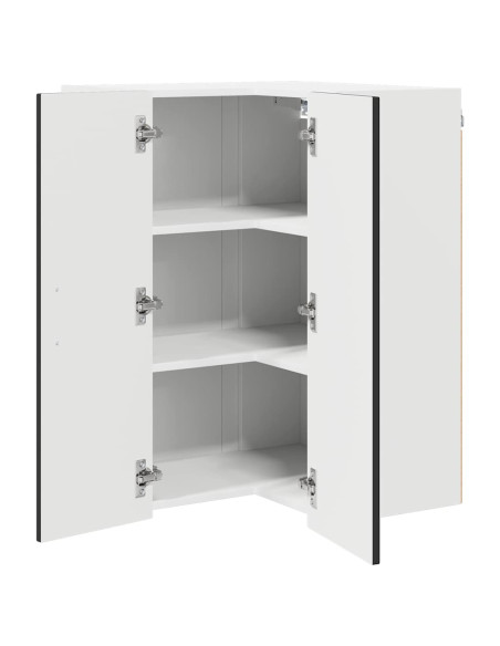 Pensile cucina con porta Nero 57 x 57 x 80 cm Legno multistrato