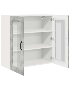 Pensile cucina Grigio cemento 80 x 31 x 80 cm Legno multistrato