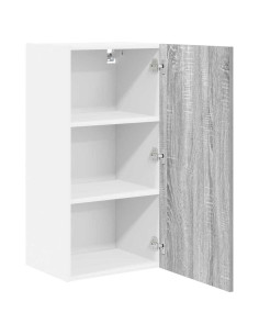 Armadio pensile Riga Grigio Sonoma e Bianco 40 x 31 x 80 cm