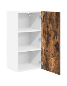 Armadio pensile Riga Rovere Affumicato e Bianco 40 x 31 x 80 cm