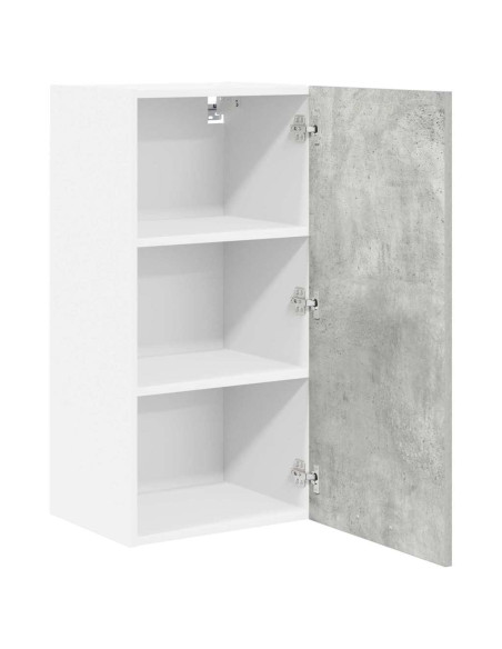 Armadio pensile Riga Grigio Cemento e Bianco 40 x 31 x 80 cm