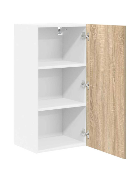 Armadio pensile Riga Quercia Sonoma e Bianca 40 x 31 x 80 cm