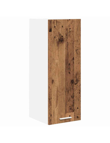 Armadio pensile con porta Riga 2 pcs Rovere Affumicato e Bianco