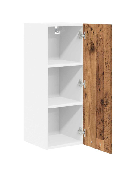 Armadio pensile Riga Rovere Affumicato e Bianco 30 x 31 x 80 cm