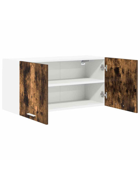 Armadio pensile con porta Riga Rovere fumé 80 x 31 x 40 cm