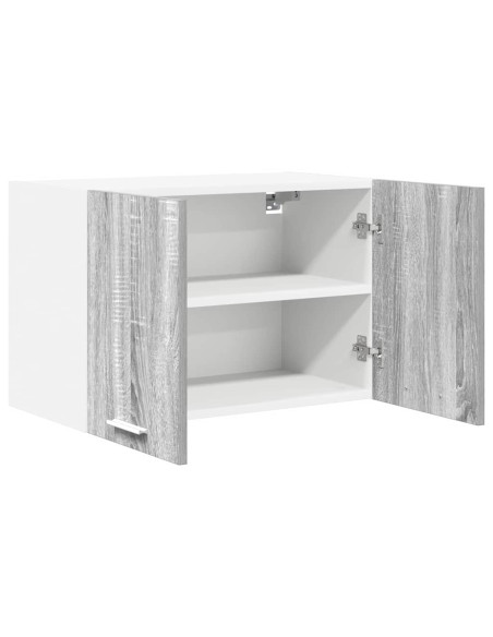 Armadio pensile con porta Riga 2 pcs Grigio Sonoma e Bianco