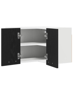 Armadio pensile Riga Rovere Affumicato e Bianco 57 x 57 x 40 cm