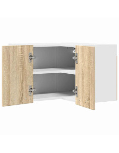 Armadio pensile Riga Quercia Sonoma e Bianca 57 x 57 x 40 cm