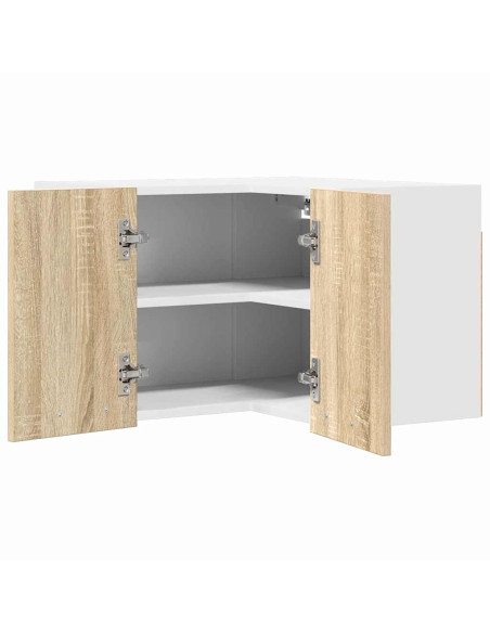 Armadio pensile Riga Quercia Sonoma e Bianca 57 x 57 x 40 cm