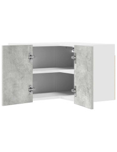 Armadio pensile Riga Grigio Cemento e Bianco 57 x 57 x 40 cm