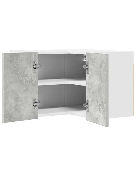 Armadio pensile Riga Grigio Cemento e Bianco 57 x 57 x 40 cm