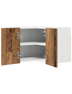 Armadio pensile Riga Rovere Affumicato e Bianco 57 x 57 x 40 cm