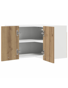 Armadio pensile Riga Rovere Artigiano e Bianco 57 x 57 x 40 cm