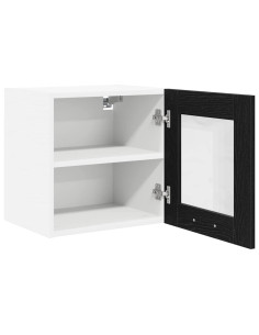 Armadio pensile Riga 2 pcs Rovere Nero 40 x 31 x 40 cm