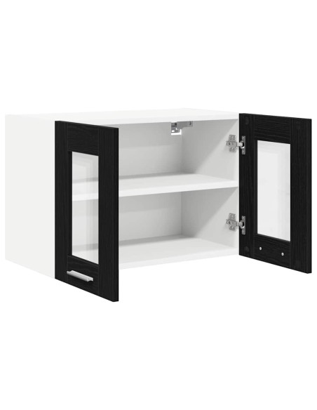 Armadio pensile Riga 2 pcs Rovere Nero 60 x 31 x 40 cm