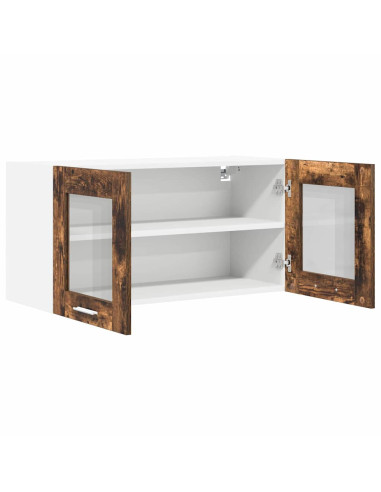 Armadio pensile Rovere Affumicato e Bianco 80 x 31 x 40 cm