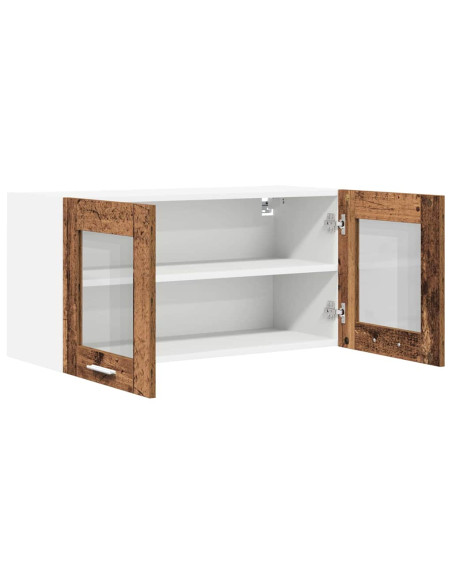 Armadio pensile Riga Rovere Affumicato e Bianco 80 x 31 x 40 cm